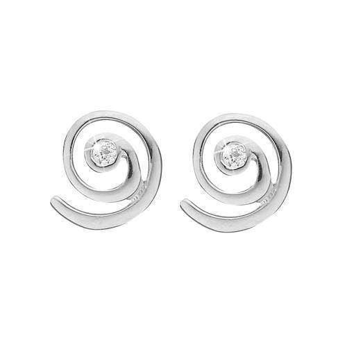 Image of Christina Collect 925 sterling sølv Enerig Spiral med hvid glitrende topaz, model 671-S31